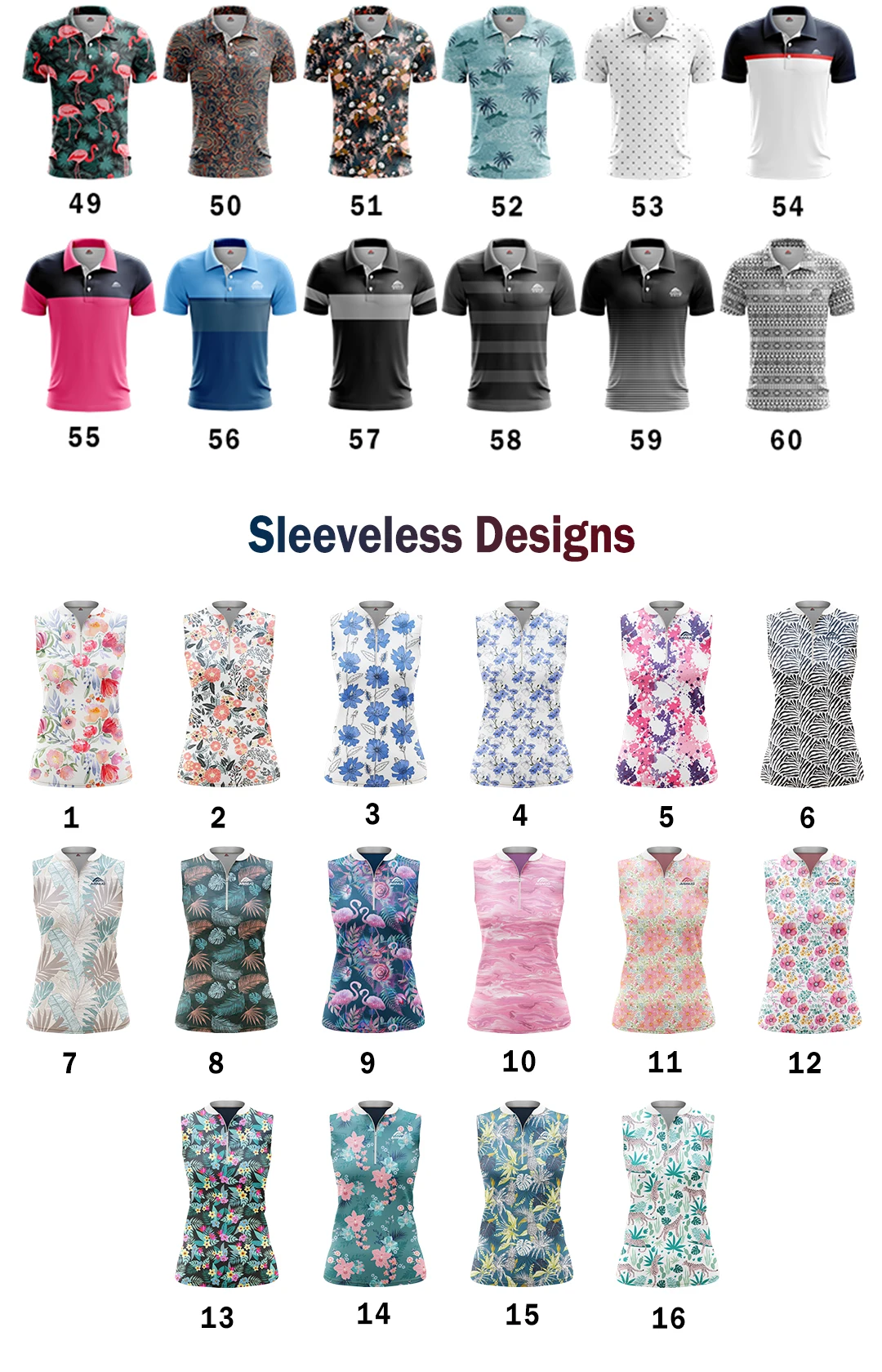 Wholesale Custom Dye Sublimation Printing Golf Shirt Men Apparel Design