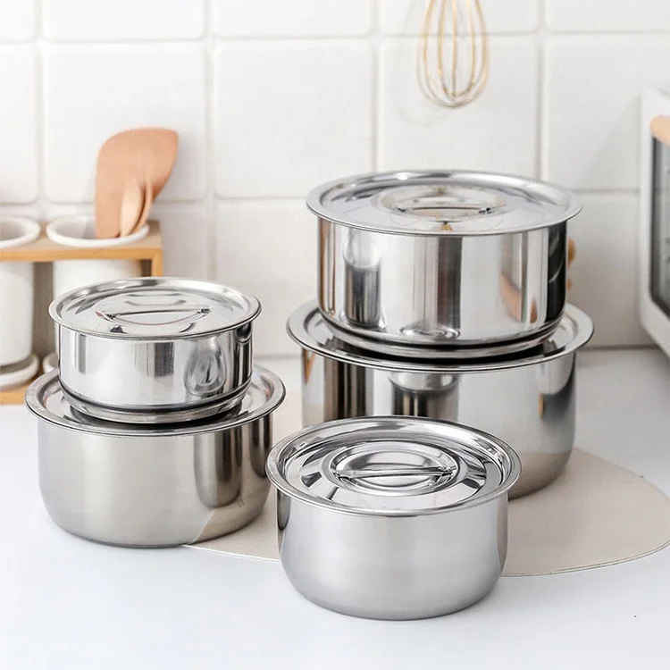 5個セット キッチンポット 工場直販ステンレス鋼5個調理器具セット調理鍋レストランキッチン用