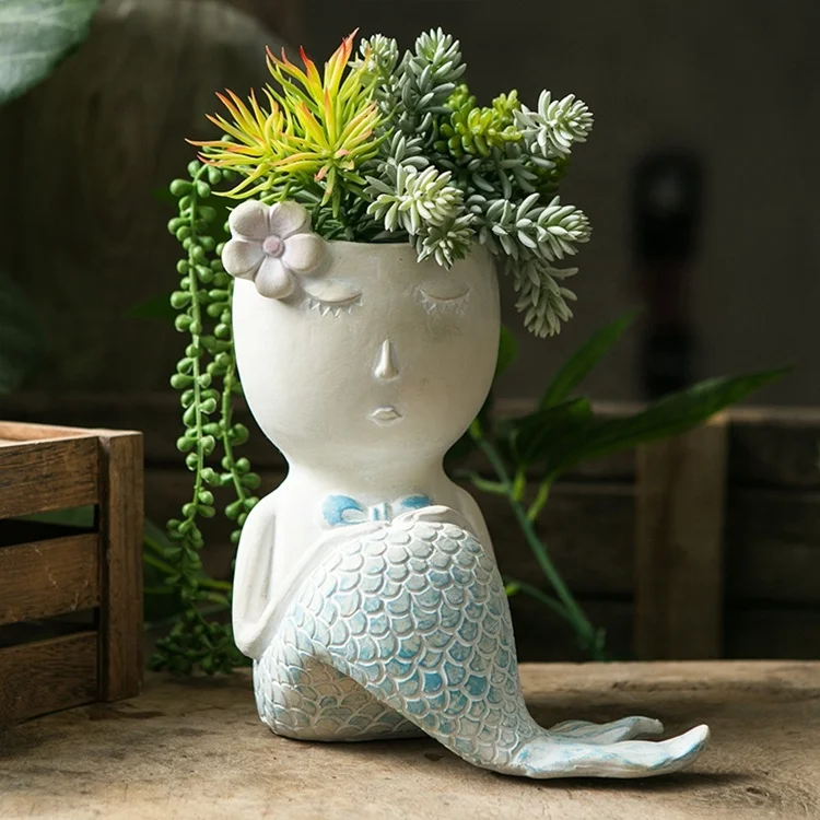 Pot De Fleurs Pour Bebe Fille Mini Sirene De Dessin Anime Bleu Rose Blanc Decoration Pour Enfants Ciment Jardiniere De Jardin Pour Plantes Buy Ciment Pot Jardin Mur Planteurs Nordique Creative Product On Alibaba Com