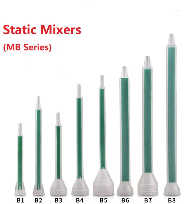 MA5.4-17 plastic static mixer/mixing tube/mixing nozzle with 50ml AB glue, adhesive, epoxy