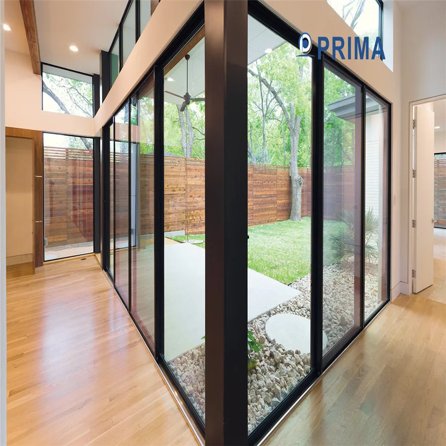 high quality safety sliding tempered glass door with high duty