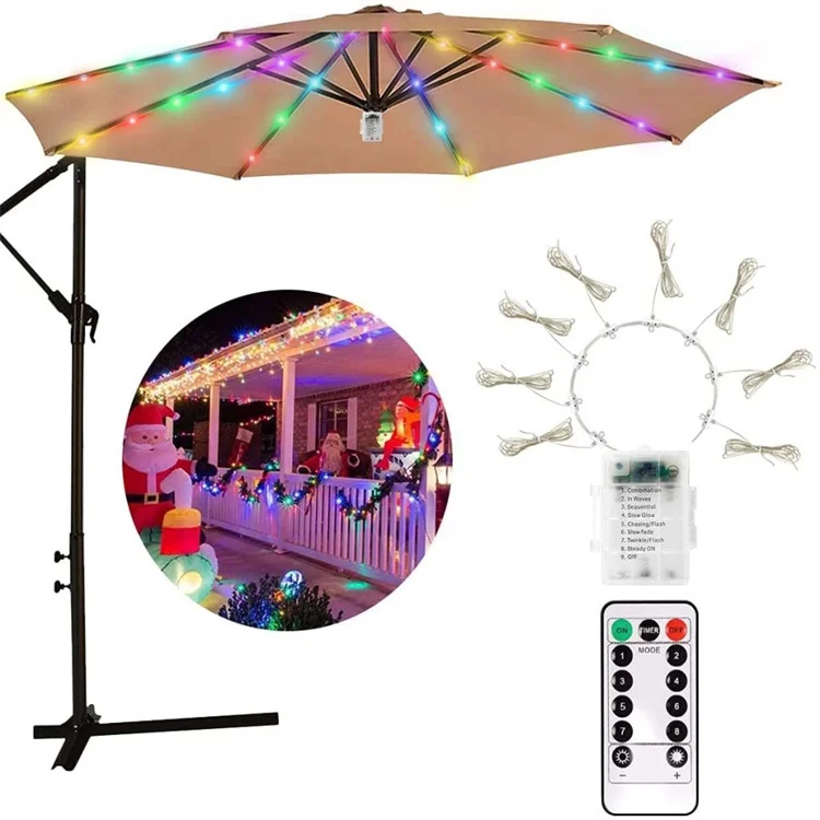 Patio Umbrella String Lights 2 in 1 Battery Und USB Powered Patio Umbrella  Lights With Umbrella Pole Light 16 Colors 104 LED| Alibaba.com
