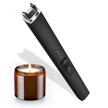 MLT130 Custom Logo Electric ARC Kitchen Candle Lighter Windproof USB Charging Wholesale Electronic BBQ Lighter