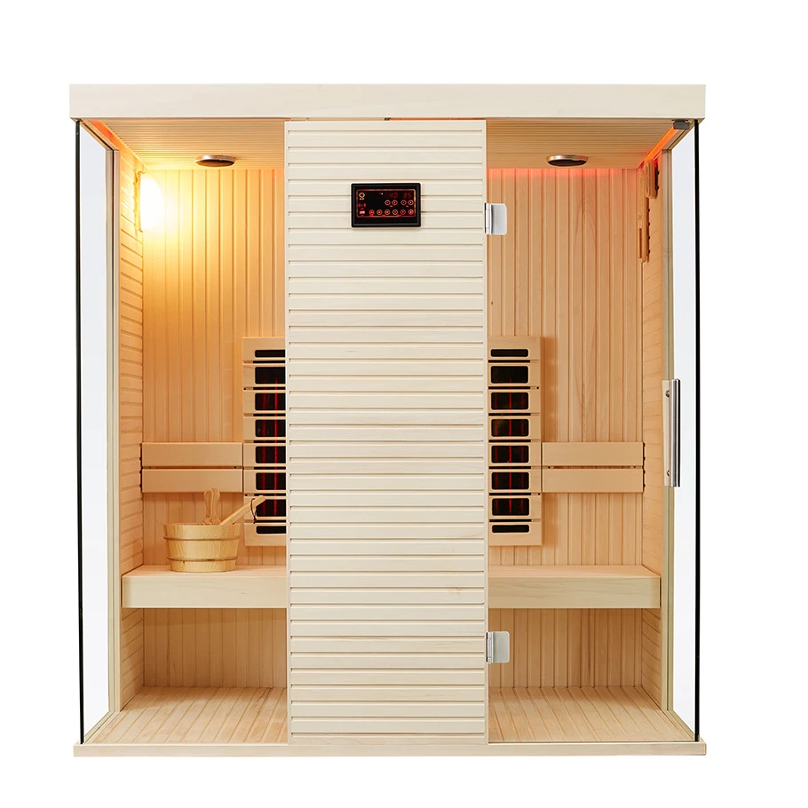 2~4 Person Red Cedar/ Hemlock Dry Steam Sauna Room With 3 Kw Sauna Stove  And 2 Group Carbon Far Infrared Heater - Buy Red Cedar Sauna Room,Indoor  Sauna Room,2~4 Person Dry Sauna
