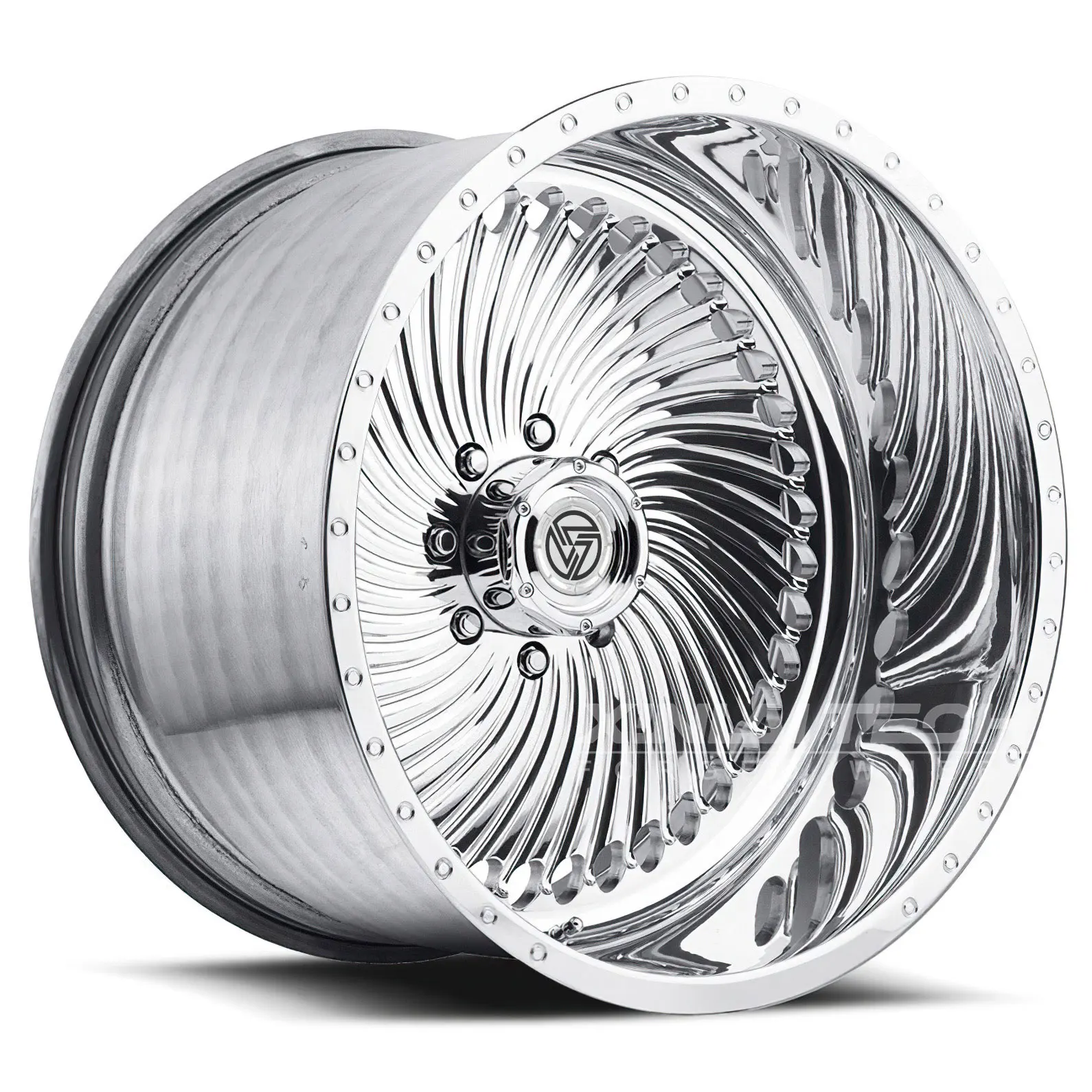 XL Deep Dish Brushed Polished Chrome Wheel Rim Custom Forged Truck Wheels 6x139.7 8x170 22 24 26 Inch off Road Pick up Wheels - Image 1