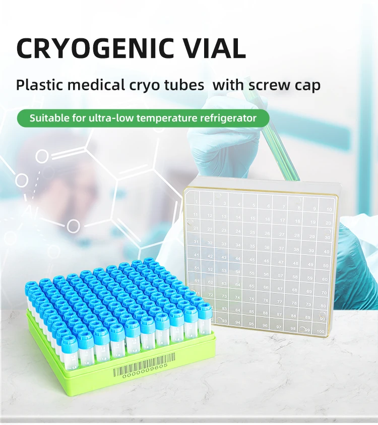 Medical Disposable Plastic Lab Use Cryogenic Vials Cryovials Cryo Tubes ...