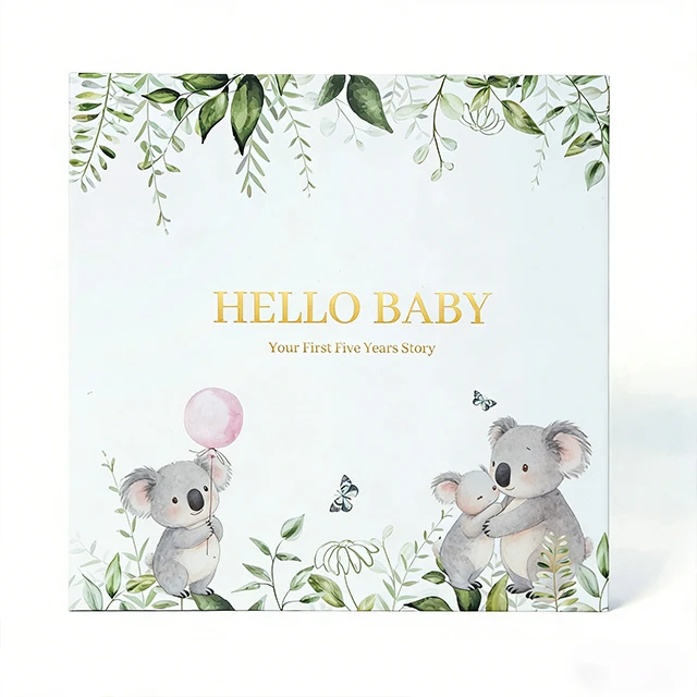 Custom Printing Hardcover Baby First Five Year Birth Daily Gift Memory Keepsake Record Pregnancy Book Journal Logbook Milestone