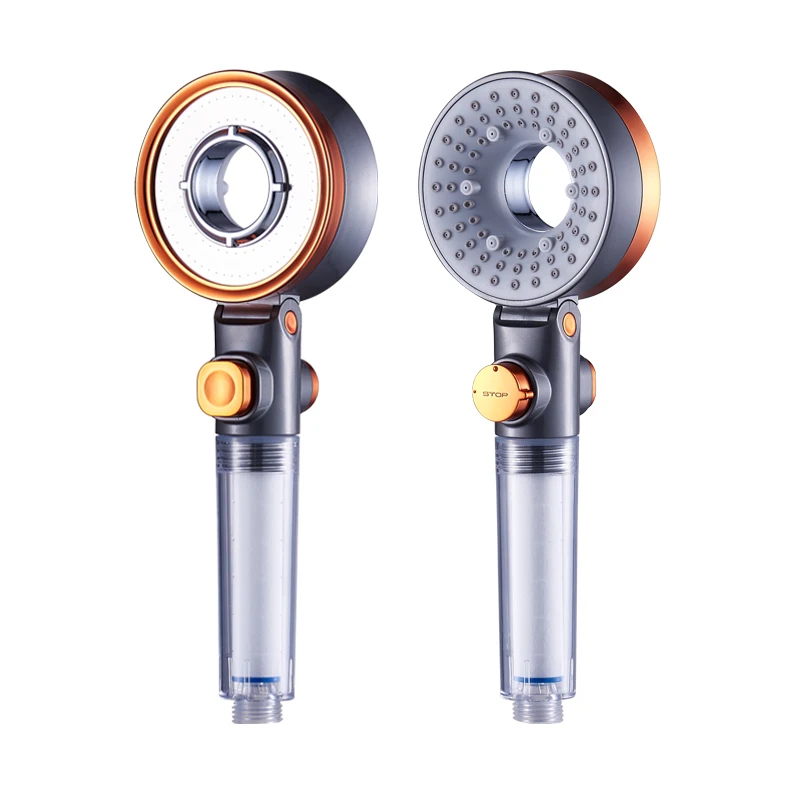 High-Pressure Water Saving Head Shower  Chrome Polished Plastic Traditional Chrome Polished Plastic with pp Cotton Filters