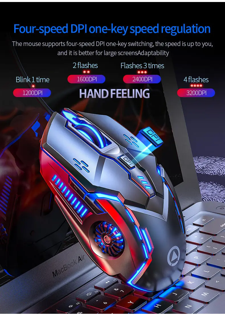 OEM Factory wholesale 3200DPI game esports G5 wired light mouse 6D mechanical mute computer accessories