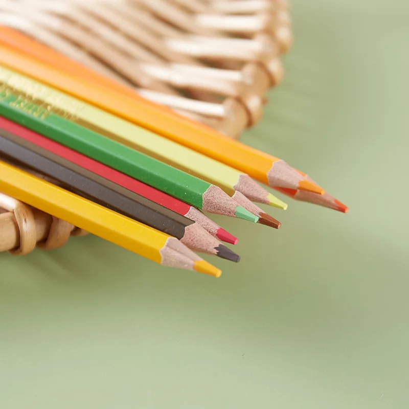 Crayons de couleur tendance de haute qualité, fabriqués avec un corps en PS de qualité et une mine lisse pour une utilisation quotidienne_voghion.com