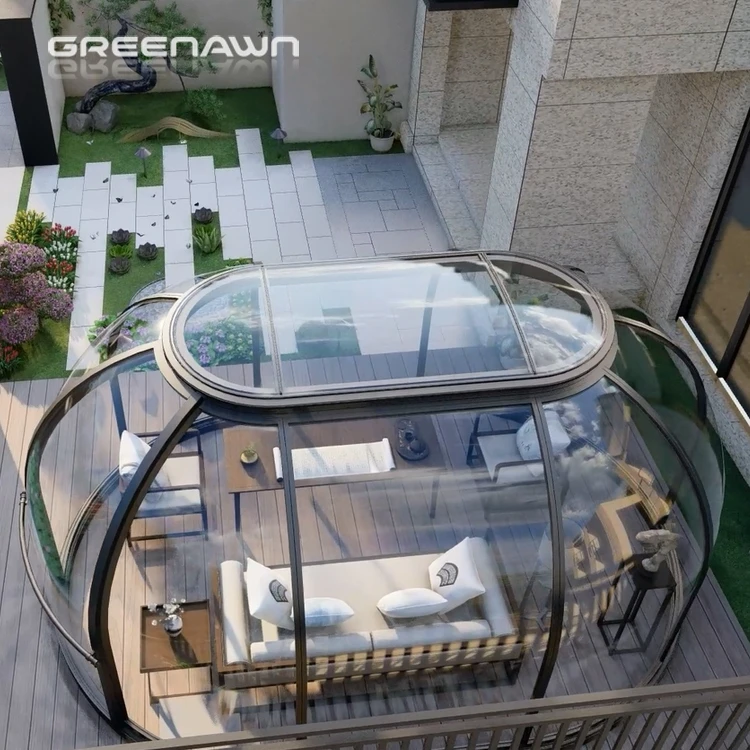 Free Standing Aluminum Dome House Tent - Outdoor Garden PC