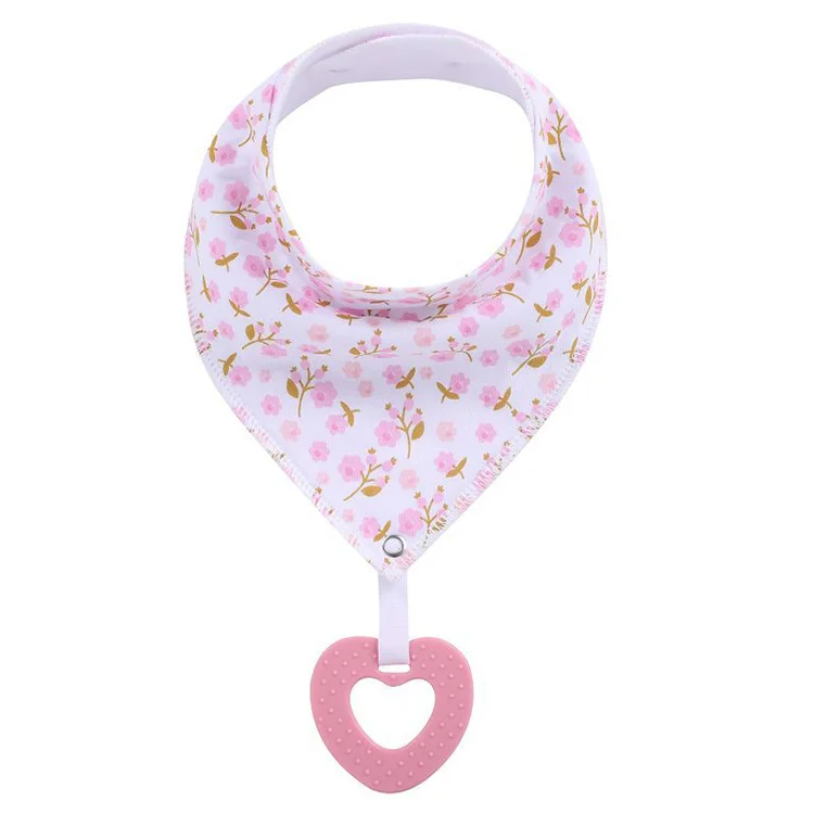 Оптовая продажа Новое поступление еда класс Малыш Хлопок Детские Бандана слюни прорезывания зубов нагрудники силиконовые