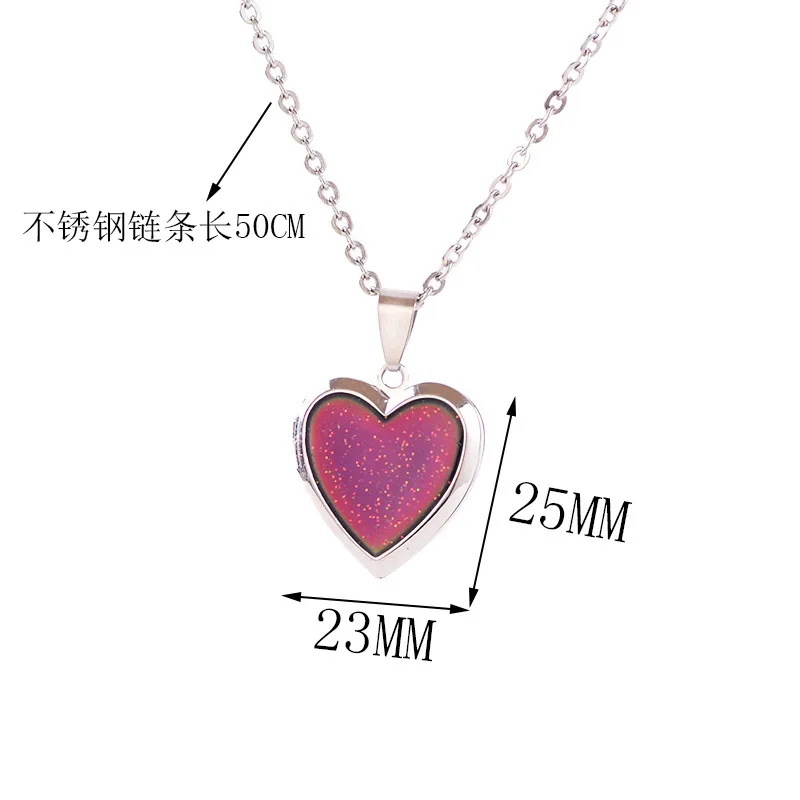 Buy Changing Colour Mood Stone Heart Necklace Me Decade Necklace 70's Mood  Stone Necklace Mood Stone Heart Necklace Pendant Online in India - Etsy