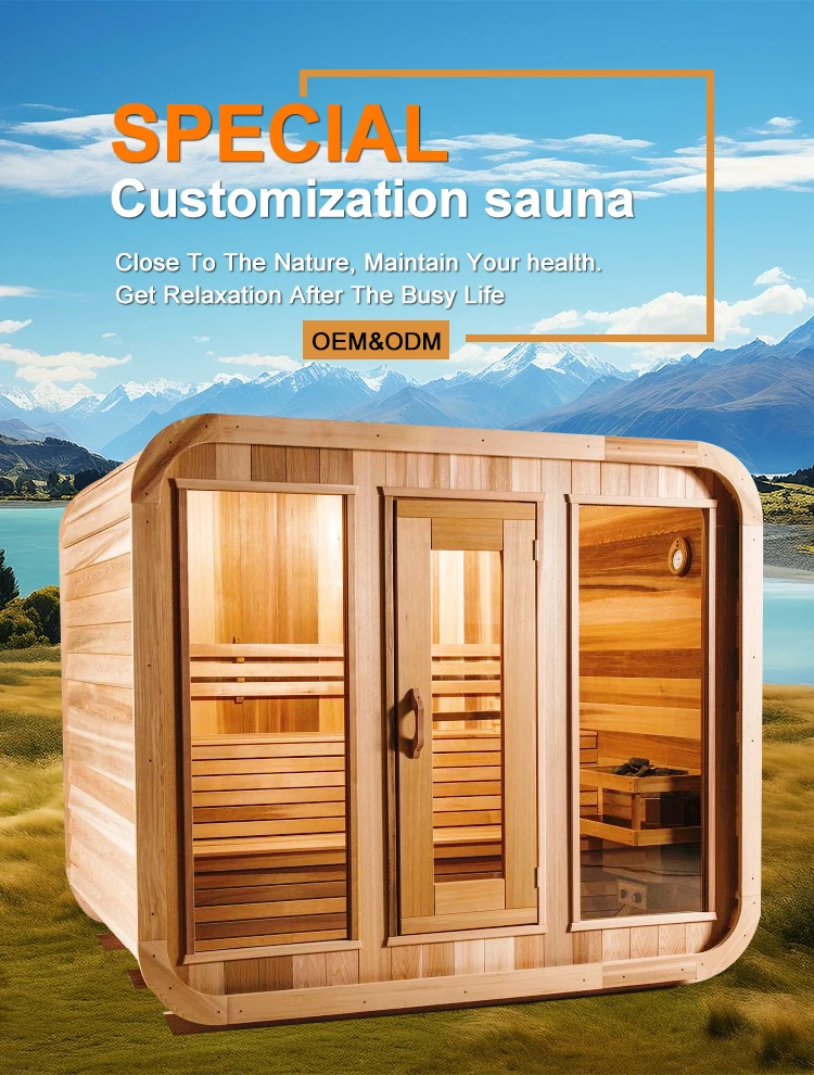 Quality Assurance Outdoor Hemlock Steam Sauna Cube Sauna Black And ...