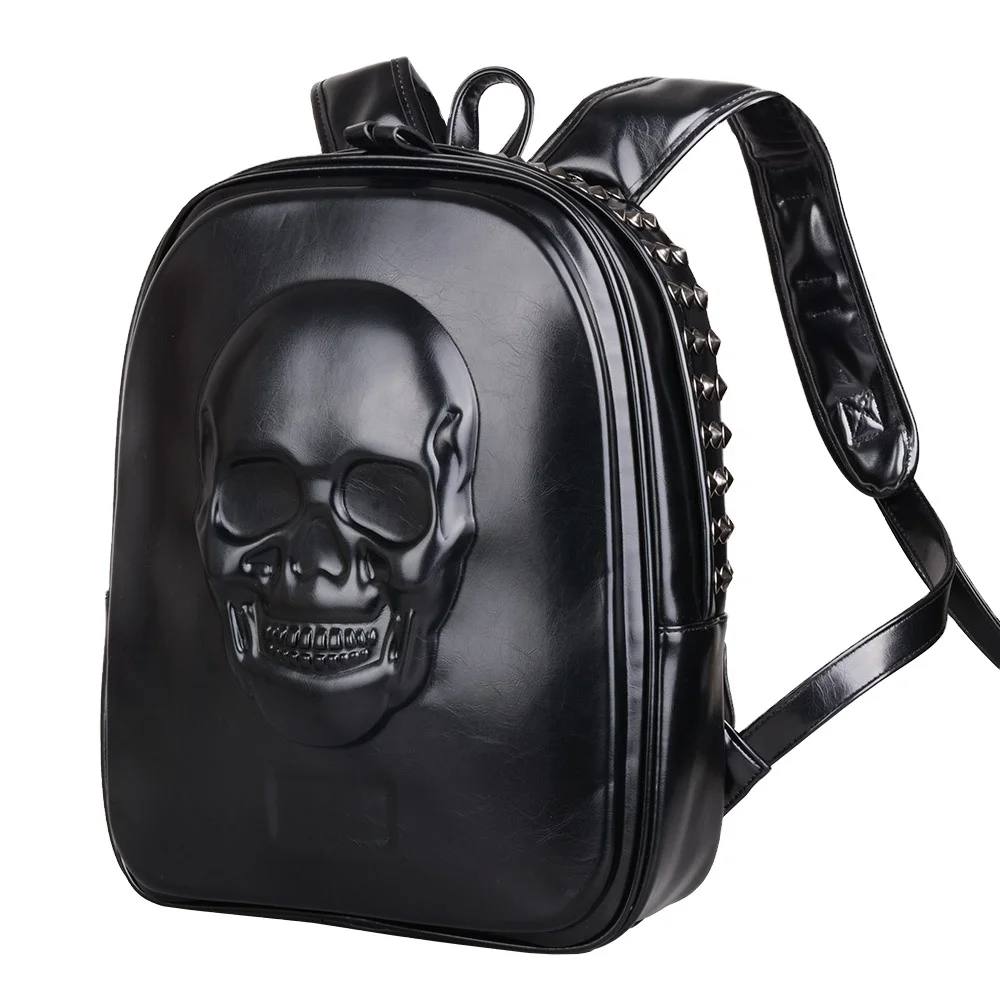 leather skull backpack