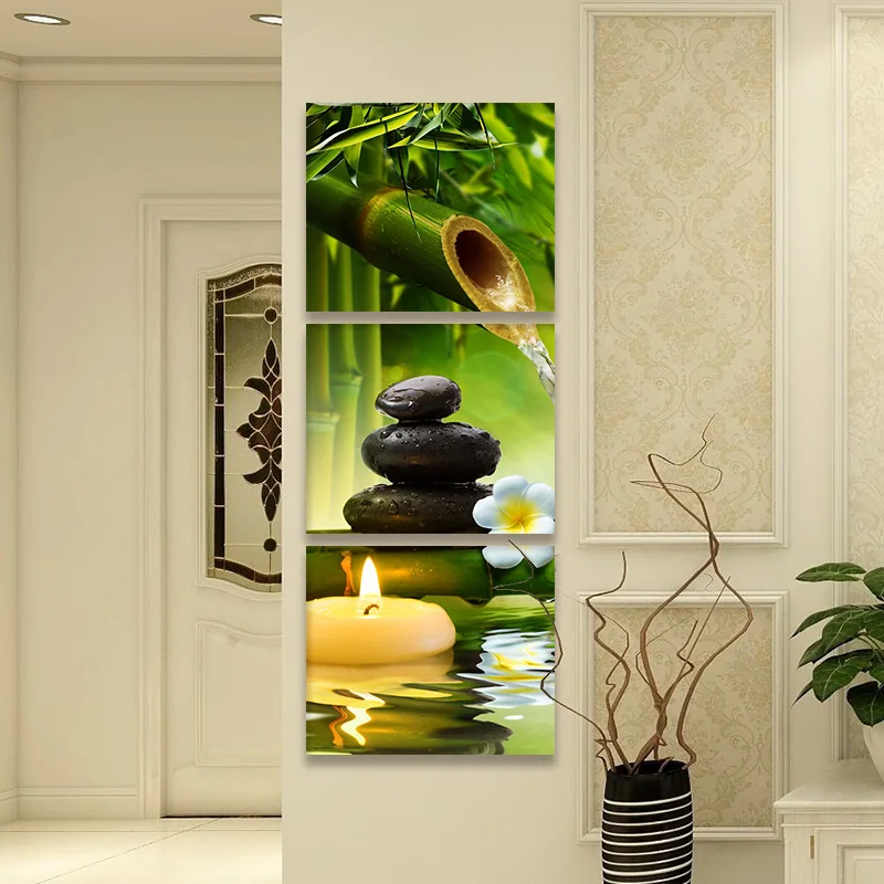 Spa Orchid Bamboo Modern Bathroom Minimalist WALL ART PRINT Picture Poster