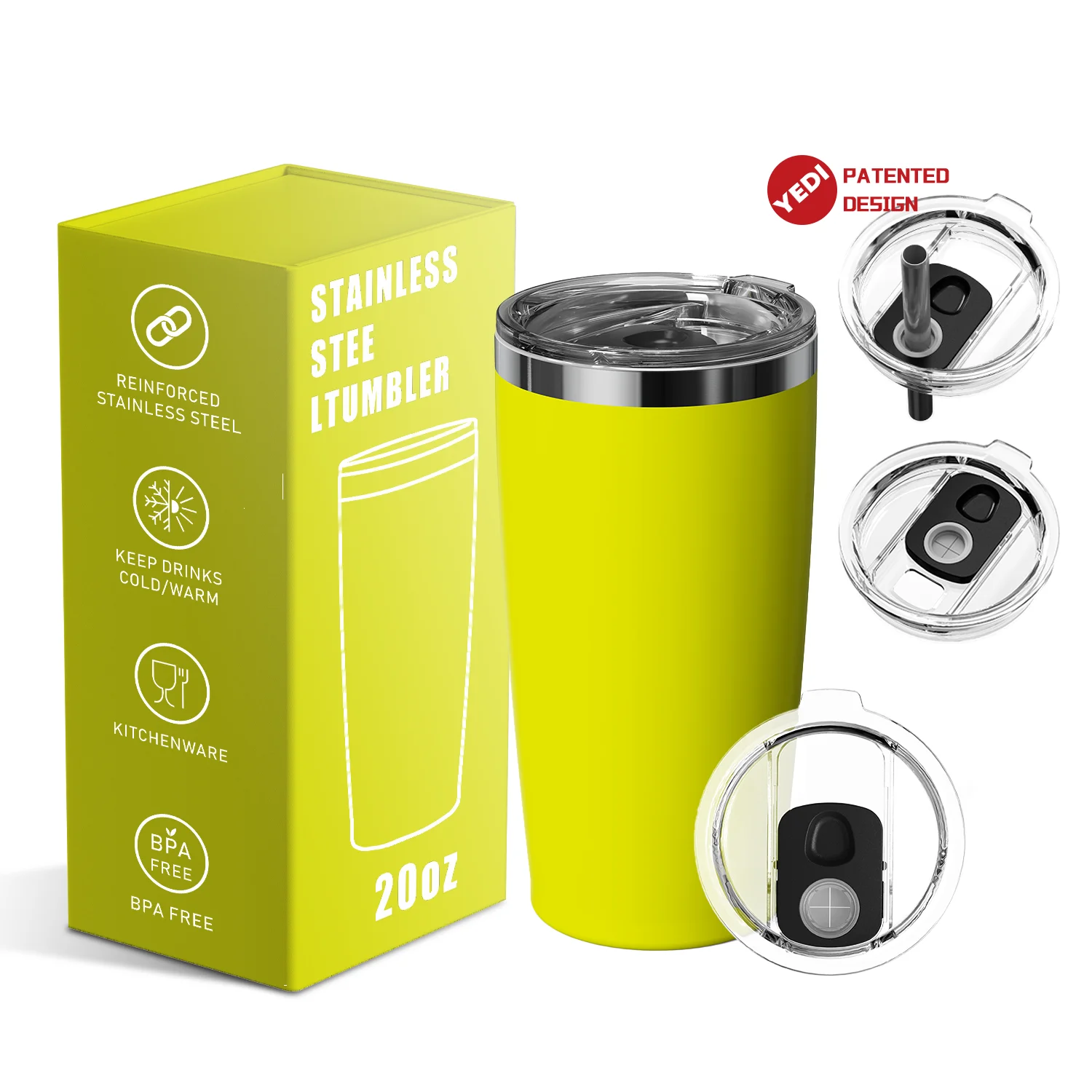 Custom in Bulk 10oz 20oz 30oz Double Wall Insulated Stainless Steel Coffee Wine Beer Tumbler Cup Travel Mug