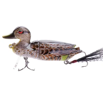 CHEERY 70mm 10g Top Water Duck Hard Minnows Segmented Swimbait Bass Fishing Lure Crank Bait Jointed Lures – Soft Lure – view 2