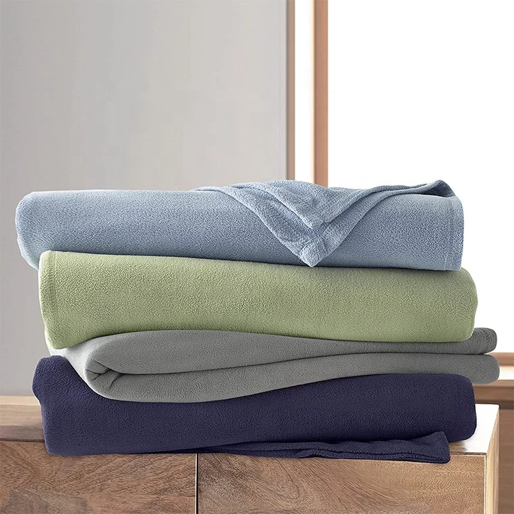 Оптовая продажа серое Флисовое одеяло рекламное для