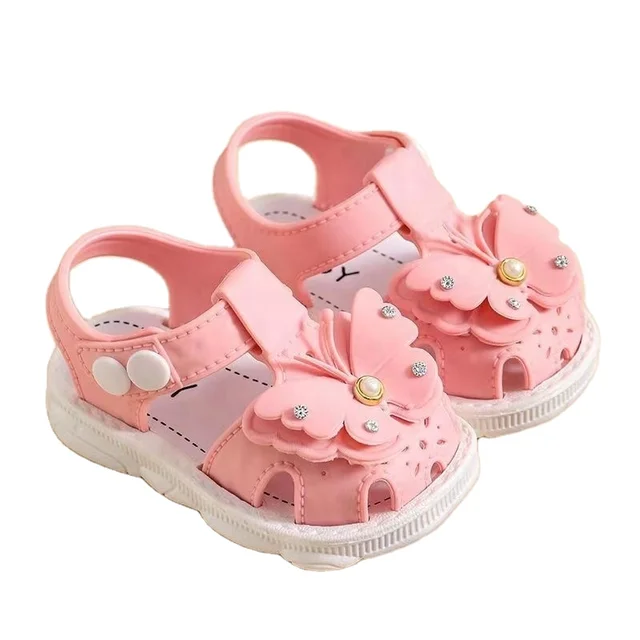 Summer New girl baby sandals Solid Color Soft Soled Anti-Slip Sandals For Baby Girls Footwear