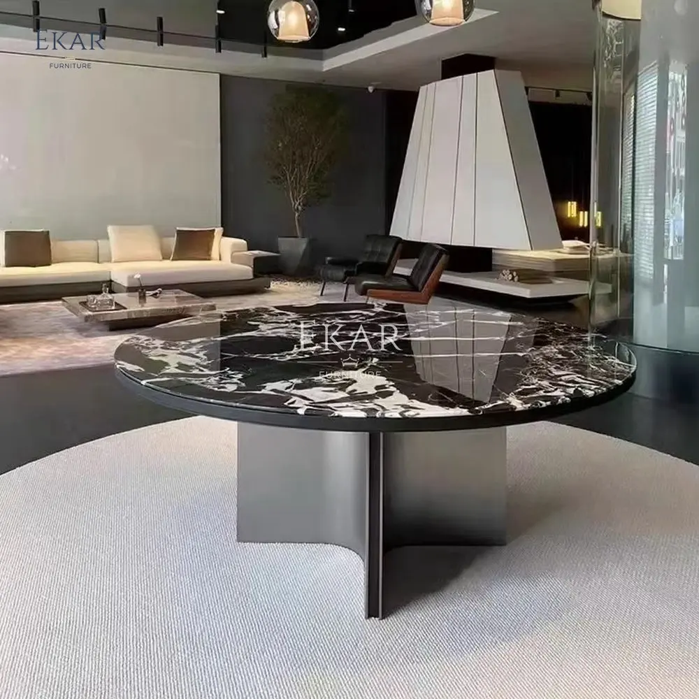 product bulgari black high gloss marble dining table modern solid wood design for home office or bedroom use versatile table tops-64