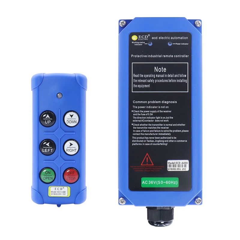ECD A400 4 Buttons Electric Chain Hoist Radio Industrial Overhead Crane Truck Tail Lift Wireless Remote Control