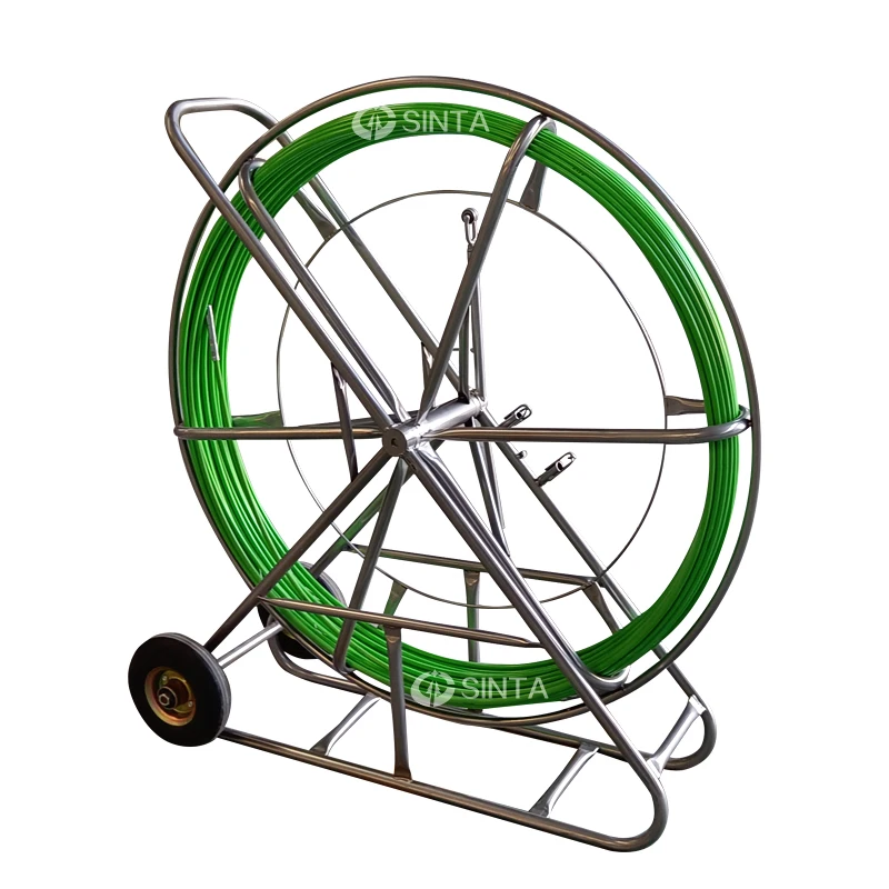 4.5mm-18mm Fiberglass Wire Push Reel  Cable 100-500m Running Rod Duct Rodder Puller Tool for Sale