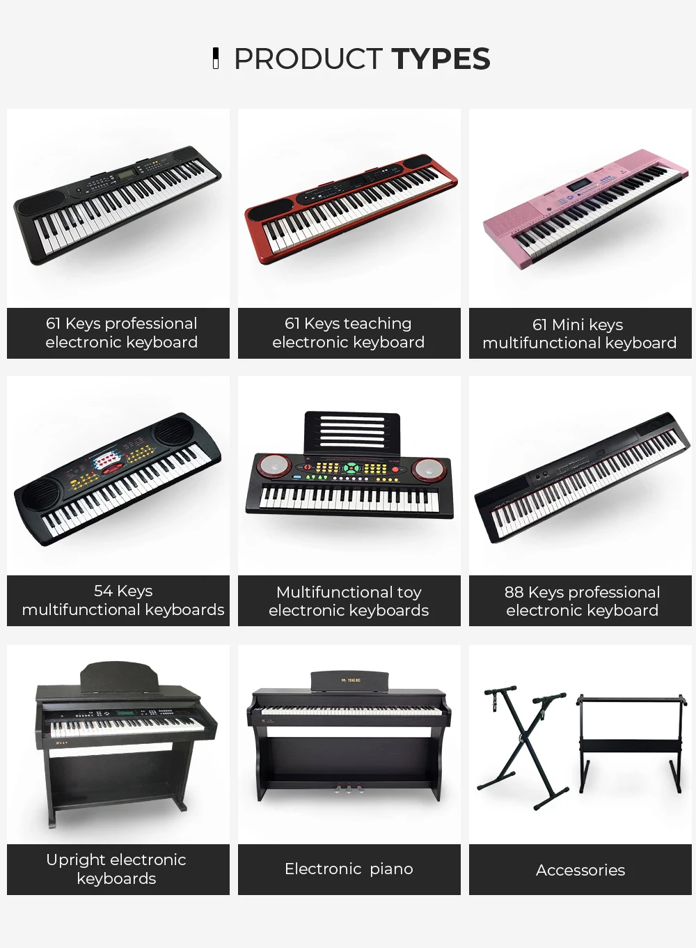 Professional 61-Key Electric Keyboard Piano - Versatile Organ
