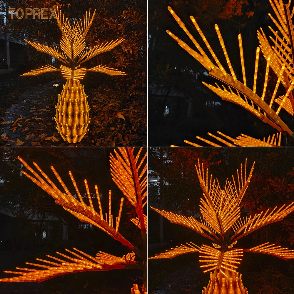 2 Palme Da Esterno Illuminate – Decorazioni Luminose Per Giardino E Terrazzo