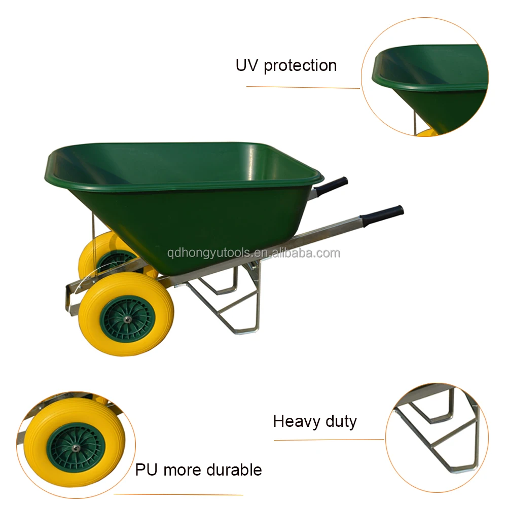 200l Large Twin Wheel Stable Poly Wheelbarrow For Horse Feeding Buy