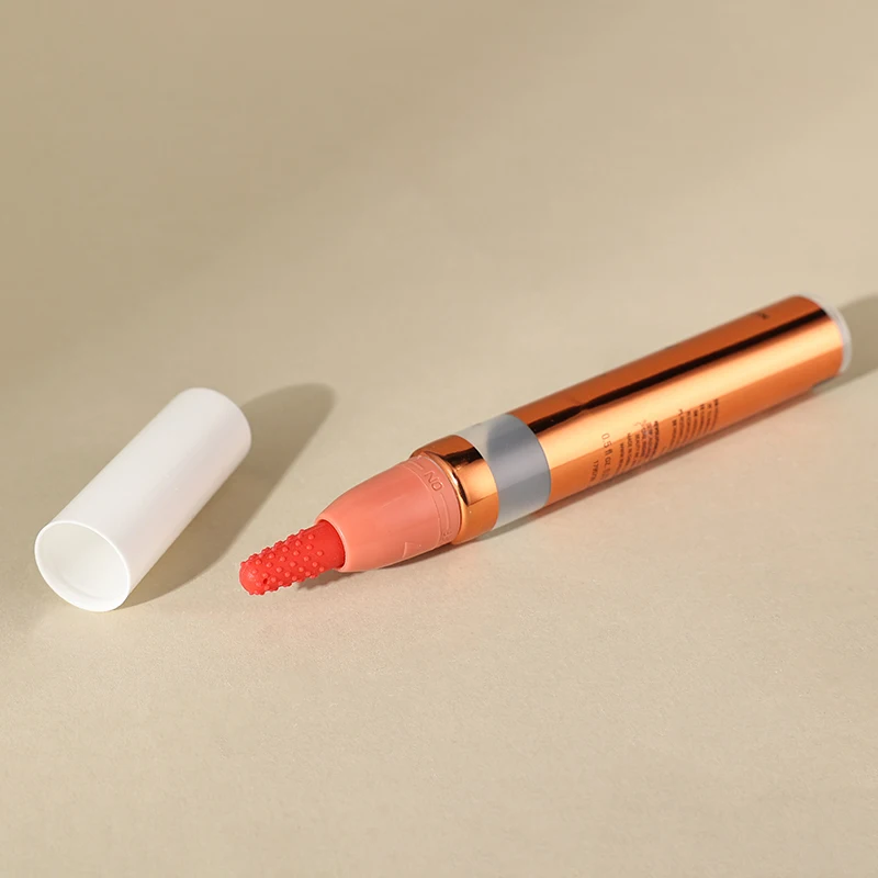 Cosmetic Plastic Soft Tube with Brush and Functional Head  for Lip Gloss and Massage Support Customization and Free Samples