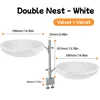 Pure white double-sided lamb wool fabric
