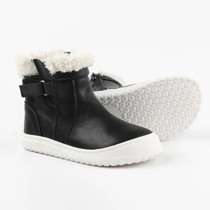 Babyhappy Plush Linings Warmer Strap Design Shoes Barefoot Rubber Soles Wholesale Kids Boots