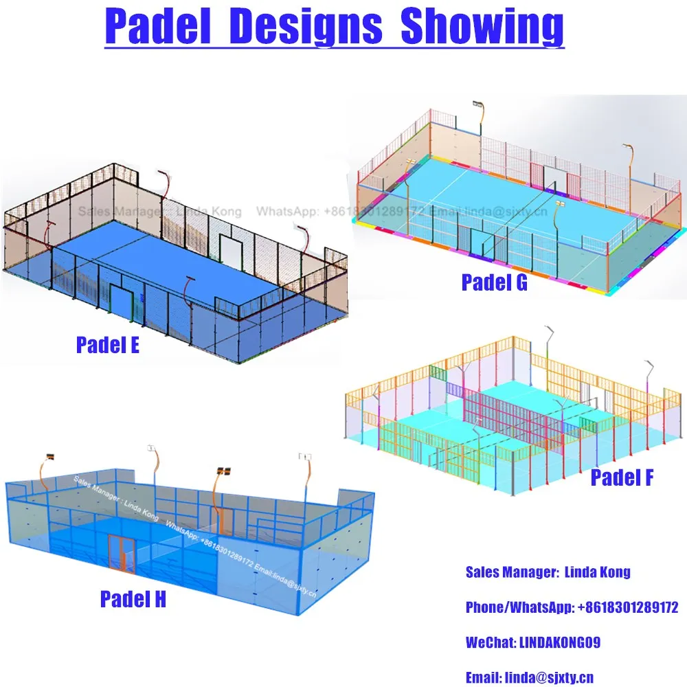 2024 New Padel Tennis Court Cover Steel Structure Panoramic Padel ...