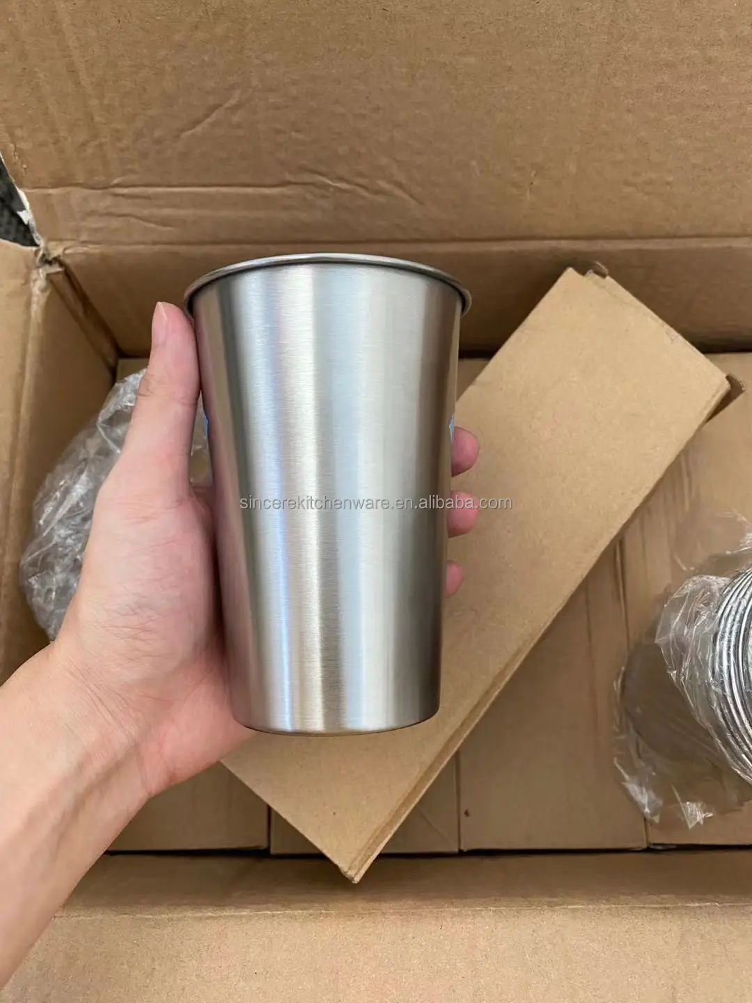 12oz Unbreakable Party Cups Metal Beer Glasses Tumbler Stainless Steel