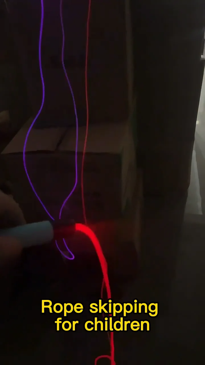 Jump Rope With Led Light Up For Sports Adjustable Jumping Rope Glowing Jump Ropes For Fitness