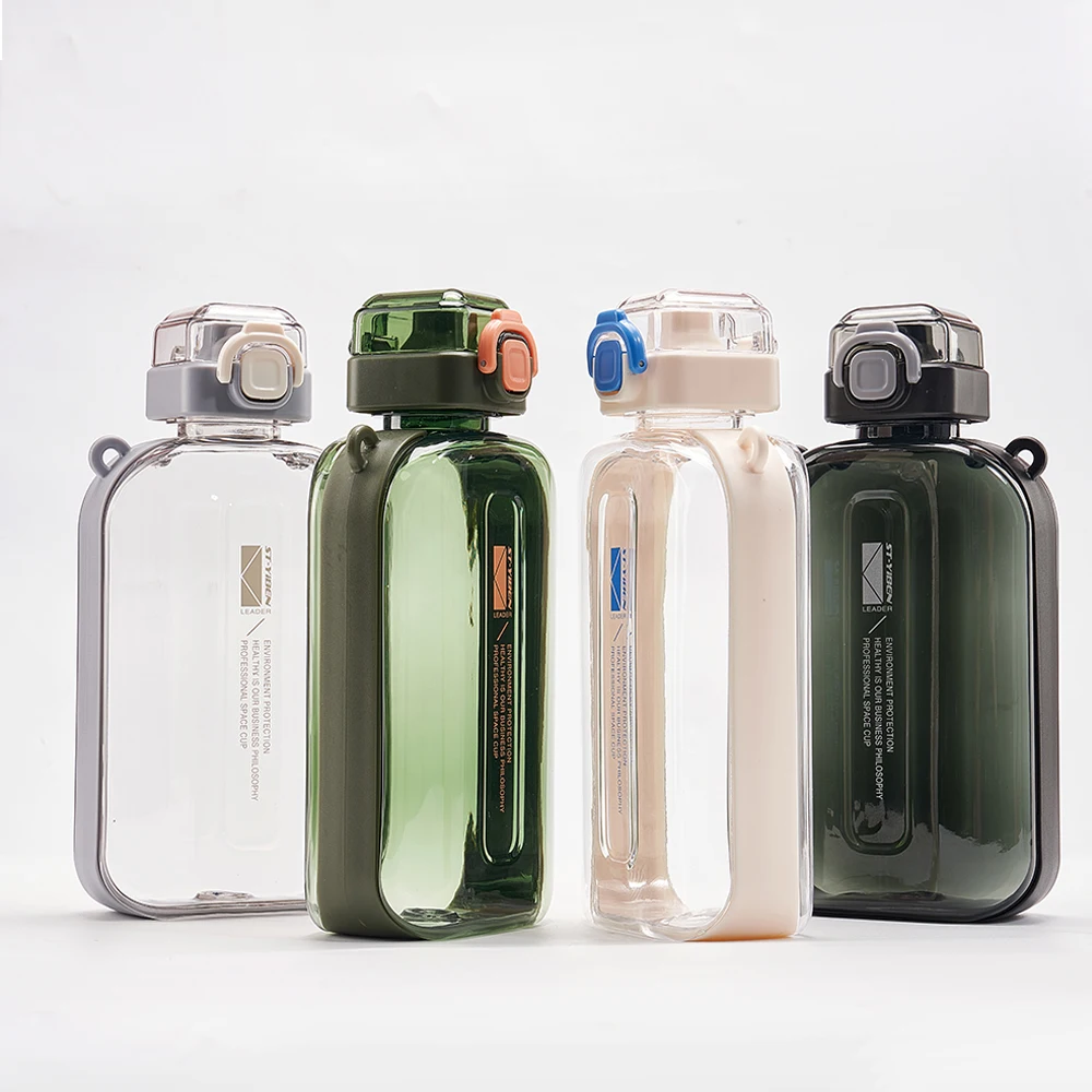 Unique Design Portable Rectangular Plastic Outdoor Sports Water Bottle 750ml Water Bottle for Student