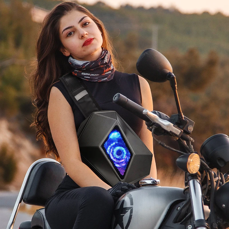 Loy Smart LED Hard Shell Knight Backpack Bluetooth Outdoor Waterproof Shoulder Bag Cool Design Backpacks