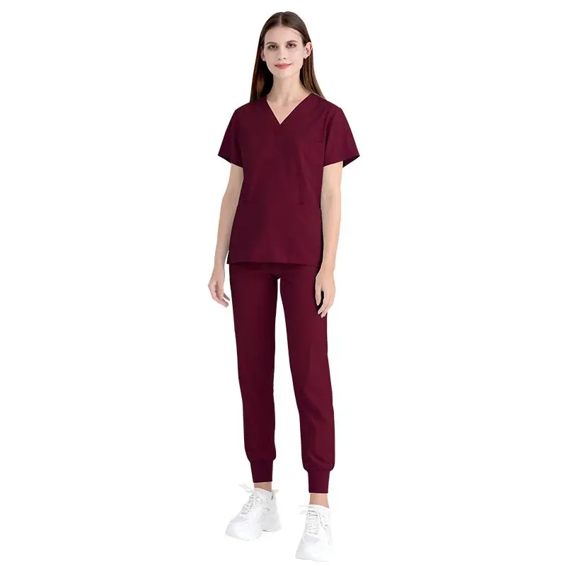 42109 Wine Red Jogger Pants Purple Scrub Nurse Coffee Mug Blue