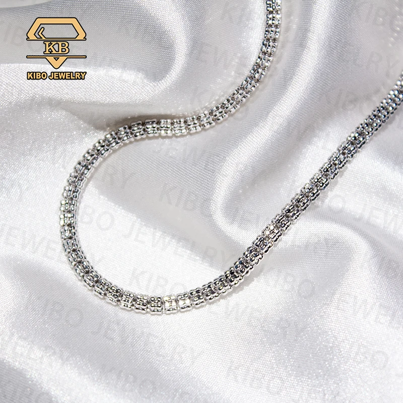 アクセサリー Glitter Ice Chain Necklace 14mm SILVER Moon Ice Chain Silver 925 - Diamond Cut Shiny Necklace