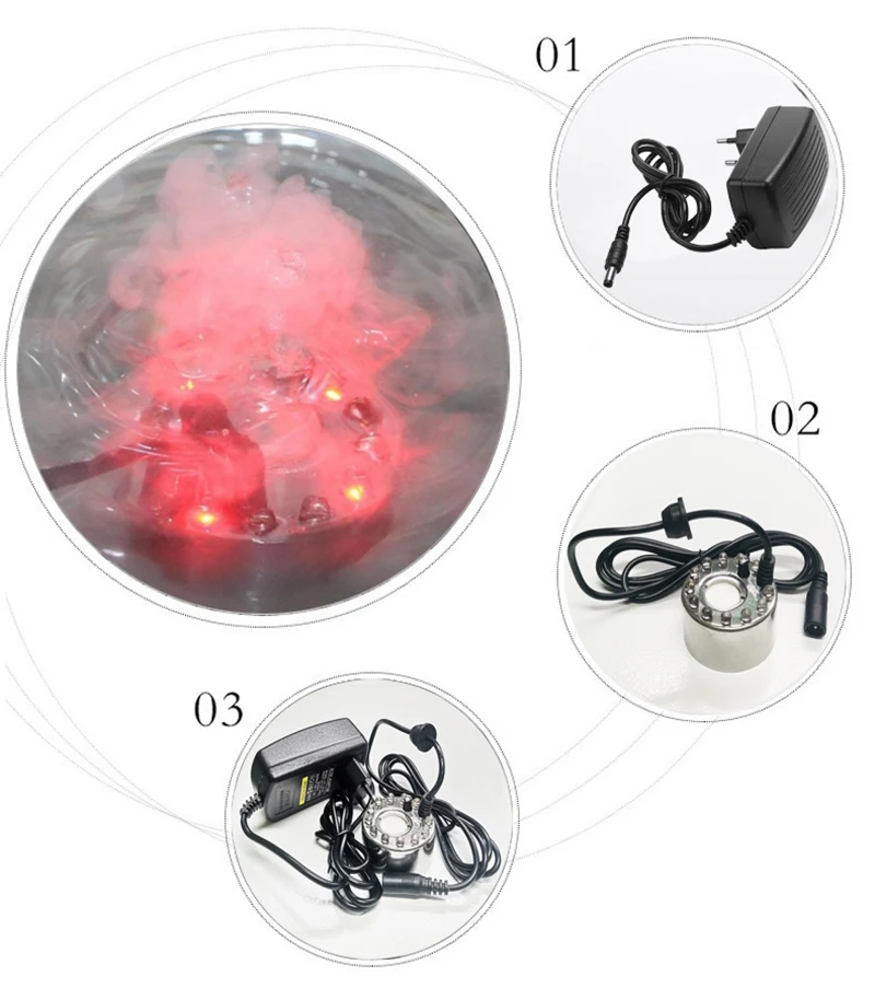 Wahyu Mustika aji 水月雨　ultrasonic Water Pump Submersible Quiet High Lift w/ LED Ultrasonic