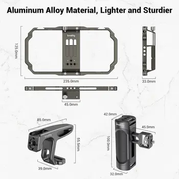 SmallRig Universal Phone Video Rig Kit for iPhone 15 14 13 12 Pro Max, Aluminum Handheld Phone Cage with Handles, Video detail image