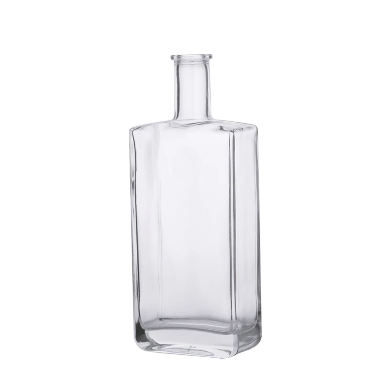500ml 375ml Custom gin vodka whisky wine spirit glass bottle for liquor 750ml flat glass liquor bottles wholesale//