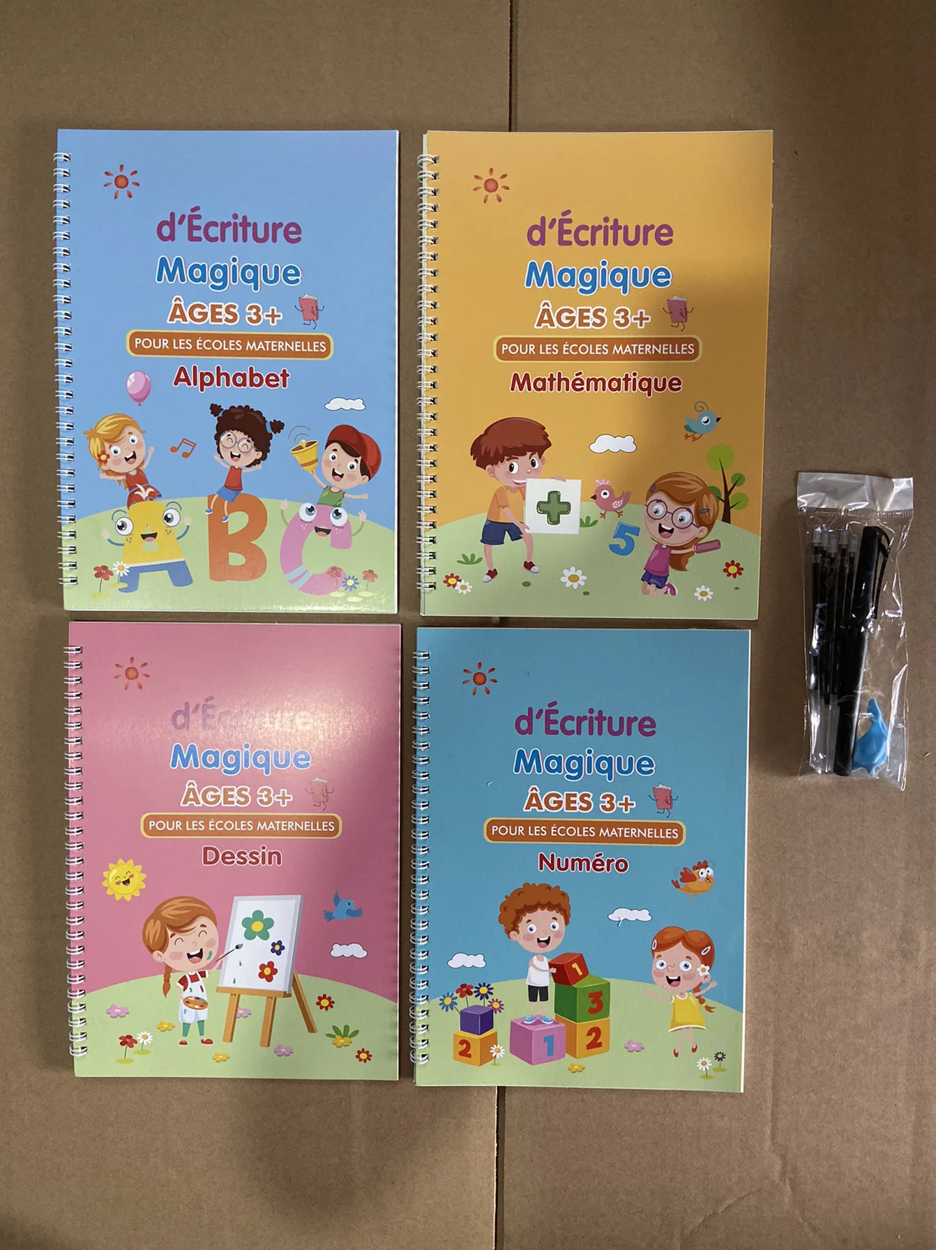 French 3d Groove Copybook Children's Book Learning Numbers French