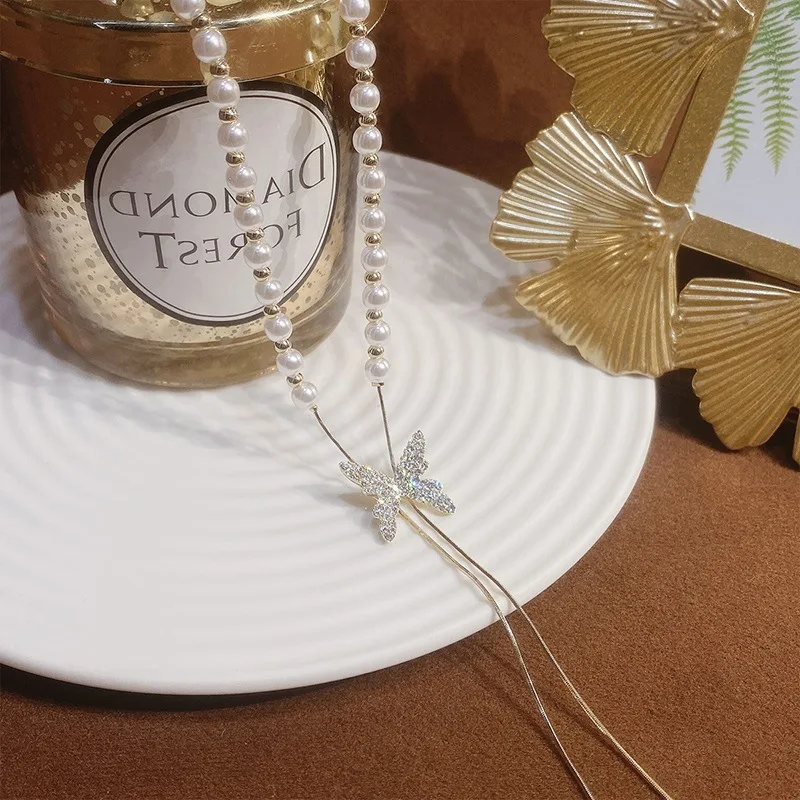 2022 New Long Butterfly Pearl Necklace 