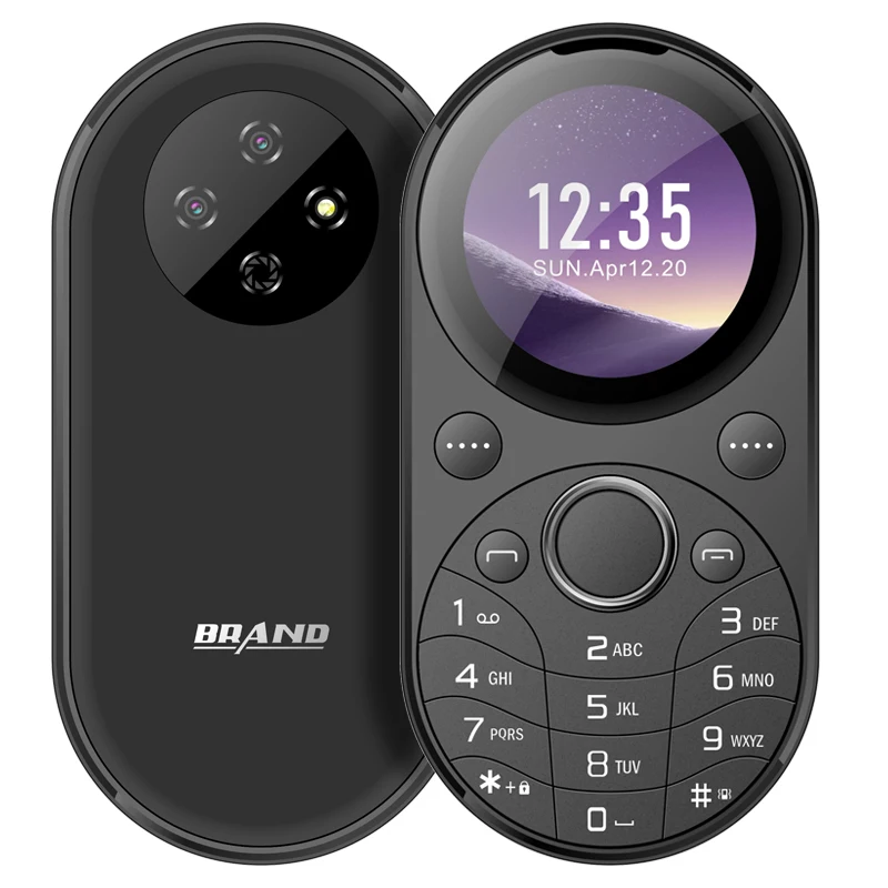 2024 Latest Design I15 Mini Round Shape LCD Screen China Button Bar Mobile Phone Basic Functions Feature Phone
