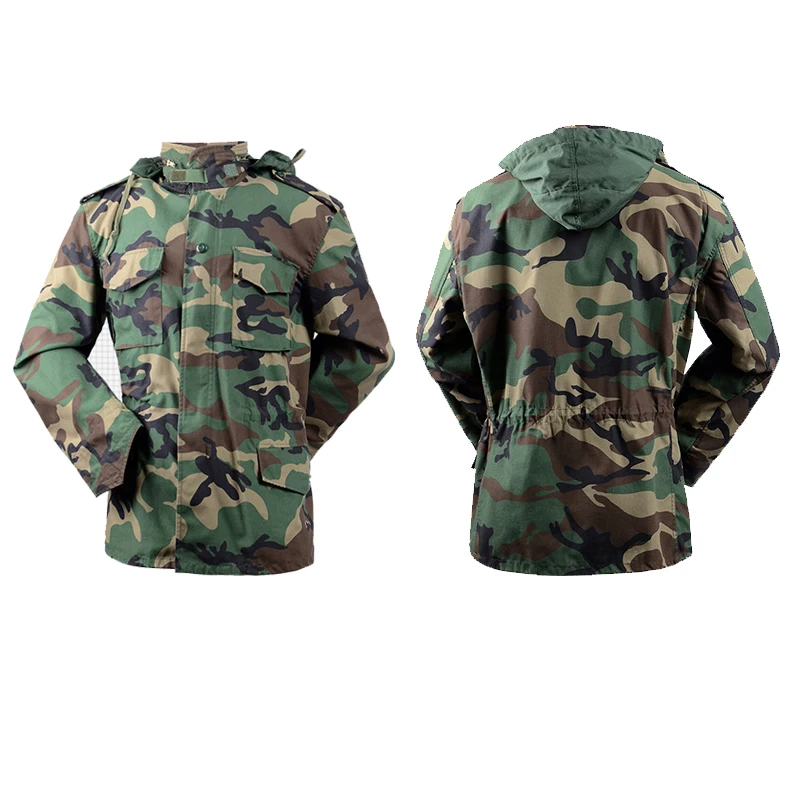 Training Suit Style Woodland Camo Tactical M65 Field Jacket