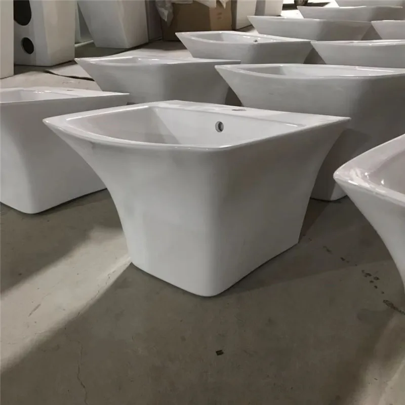 High Grade Bathroom Hand Wash Basin Sanitary Ware Ceramic Square Wall Hung Sinks With Good Price