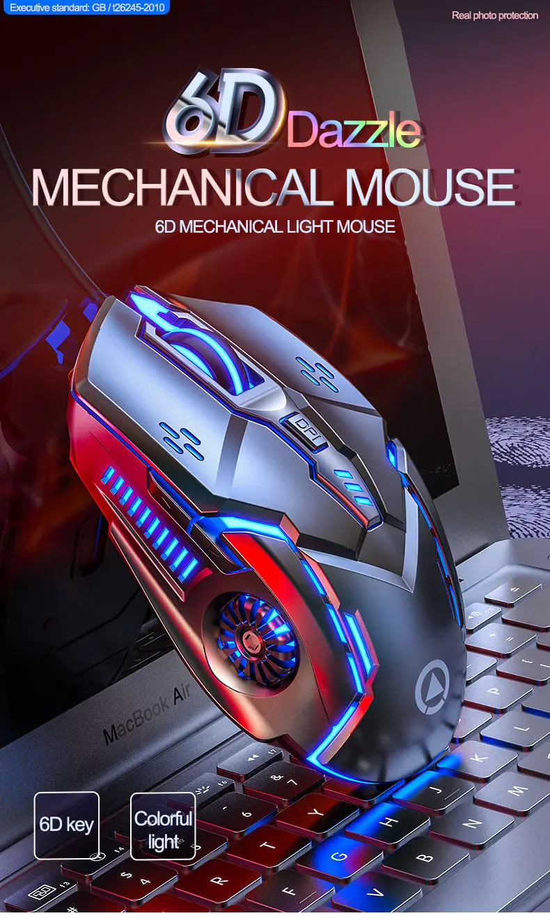 OEM Factory wholesale 3200DPI game esports G5 wired light mouse 6D mechanical mute computer accessories