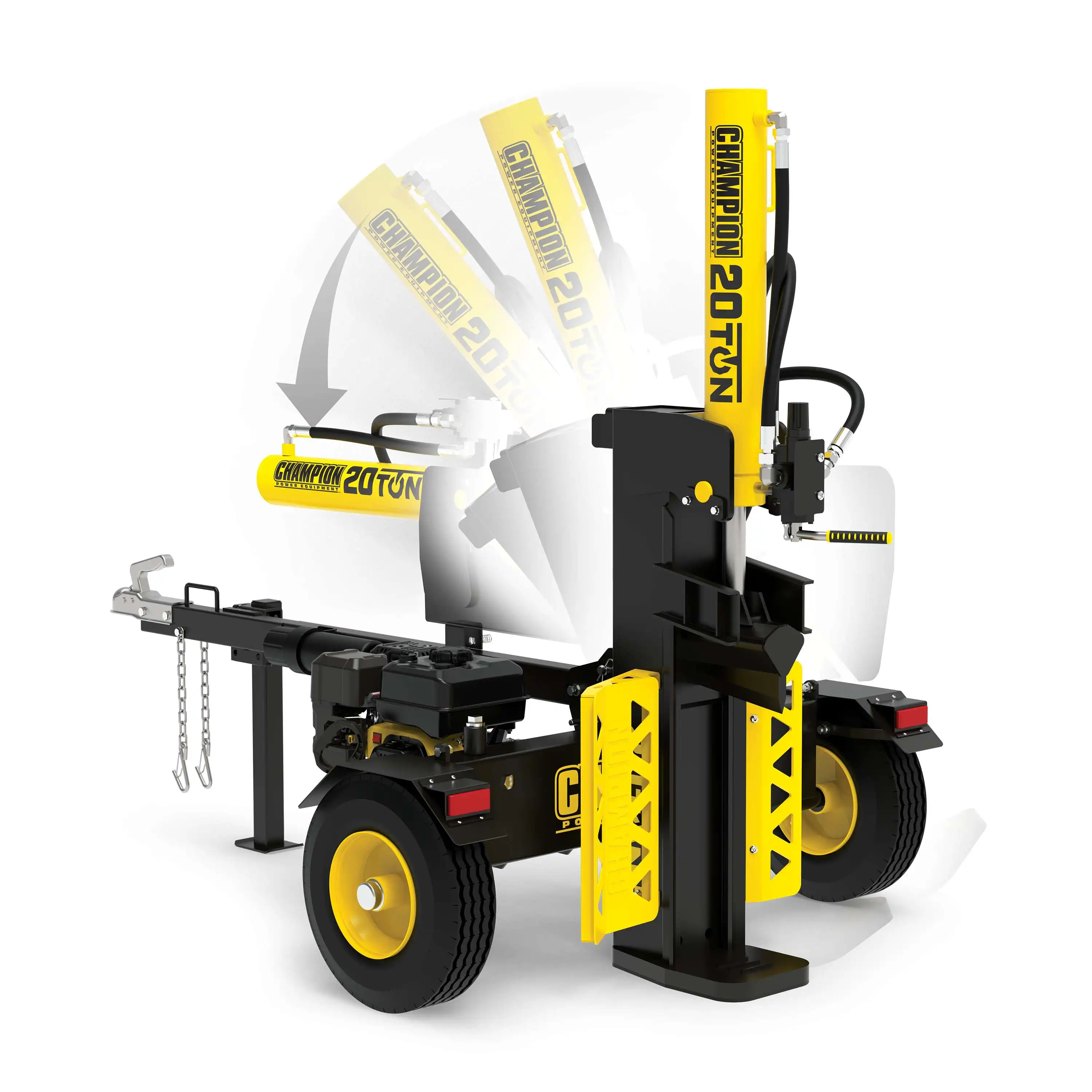 Champion 20 Ton high quality kinetic log splitter efficient gasoline wood log splitter hydraulic